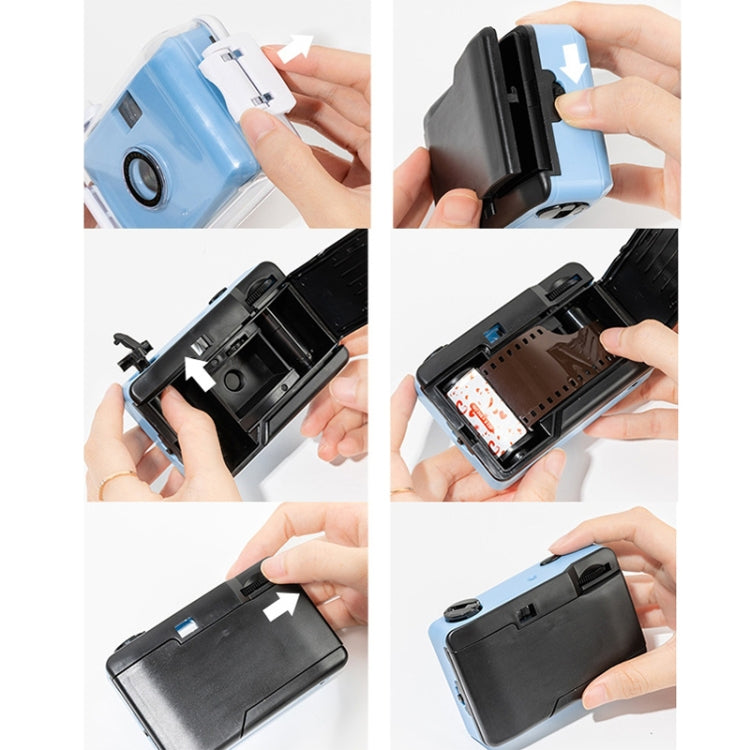 Cute Retro Film Waterproof Shockproof Camera With Disposable Film, All White Shell, Black White Shell, Yellow White Shell, Light Pink White Shell, Sky Blue White Shell Cute Retro Film Waterproof Shockproof Camera With Disposable Film, All White Shell, Black White Shell, Yellow White Shell, Light Pink White Shell, Sky Blue White Shell